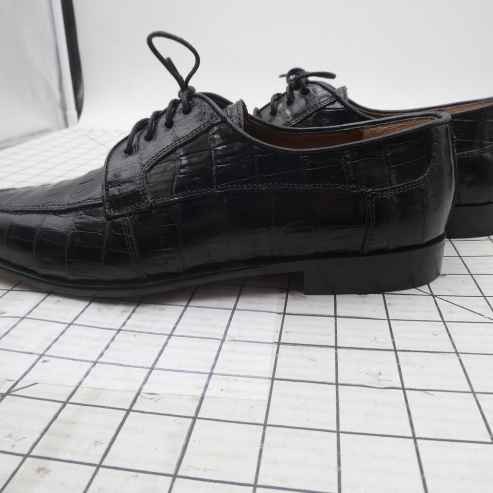 Belvedere Florence Genuine Crocodile Dress Shoes Men's Size 10.5 M Vero Cuoio - Picture 4 of 12